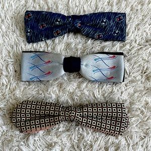 Set of 3 MCM clip on bow ties
